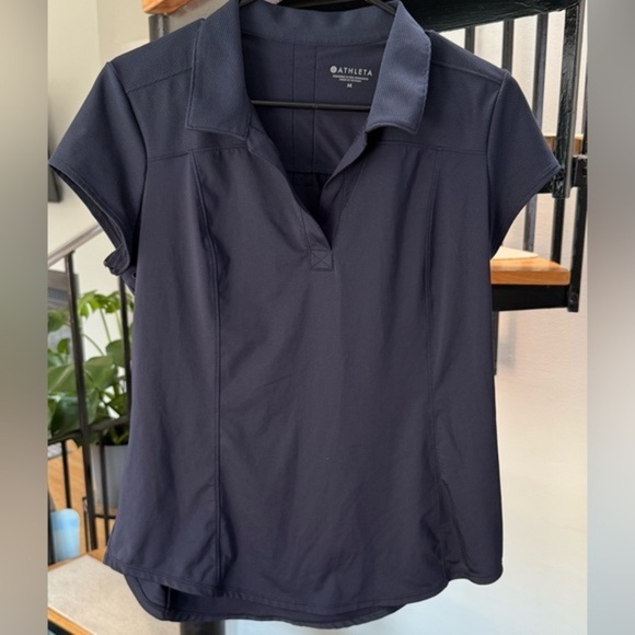 Athleta Tops - Athleta Women's Navy Collared Polo Activewear Tank Size M